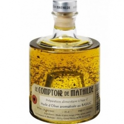 Huile d'olive aux au basilic : Comptoir de Mathilde