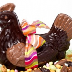 Poule en chocolat de pâques