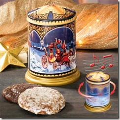 Boite musicale garnie de pain d 'épices