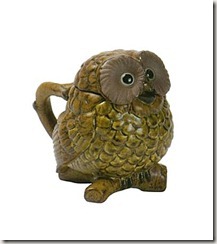 Théière en grès chouette