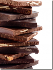 chocolat empilé prêt à la dégustation